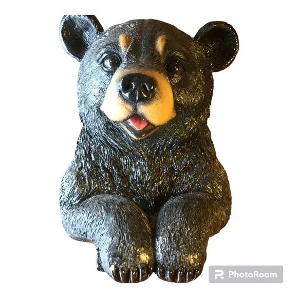 Black Bear Wall Mounted Towel Ring - Picture 4 of 6